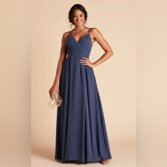 SOLD Birdy Gray Kaia Dress Slate Blue Formal Gown Bridesmaid Prom Dress - Picture 5 of 10